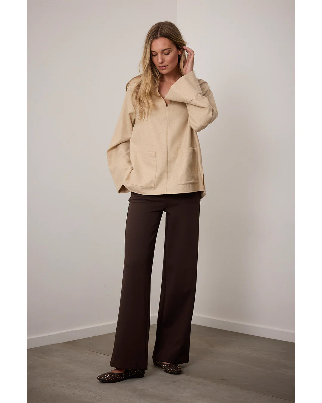 lily  Corel Amsterdam - Lilly Wide Pants - Bruin – Blauwehand1652