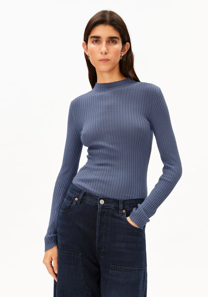 Armed Angels - Alaania gebreide rib top - Dusty moon 