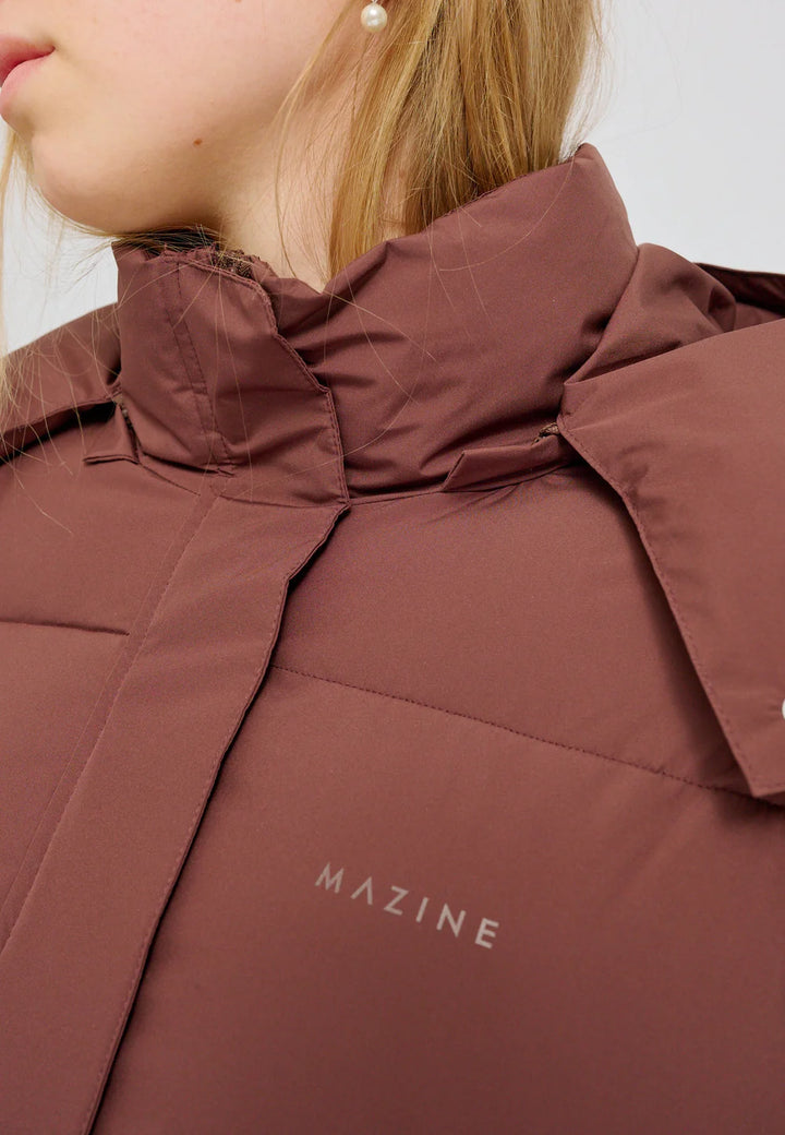 Mazine - Oversized Puffer Coat - Deep Mahogany