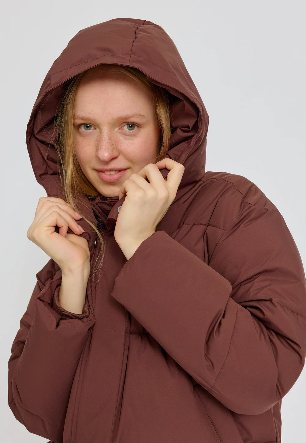 Mazine - Oversized Puffer Coat - Deep Mahogany