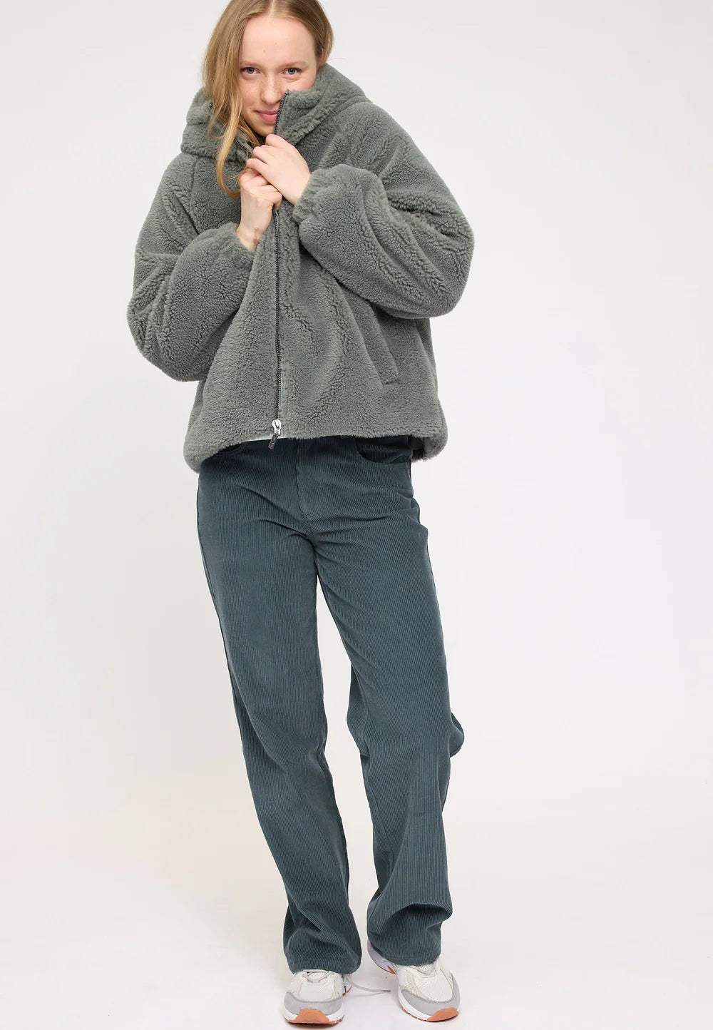 Mazine - Faux-Fur Hooded Jacket - Light Bottle