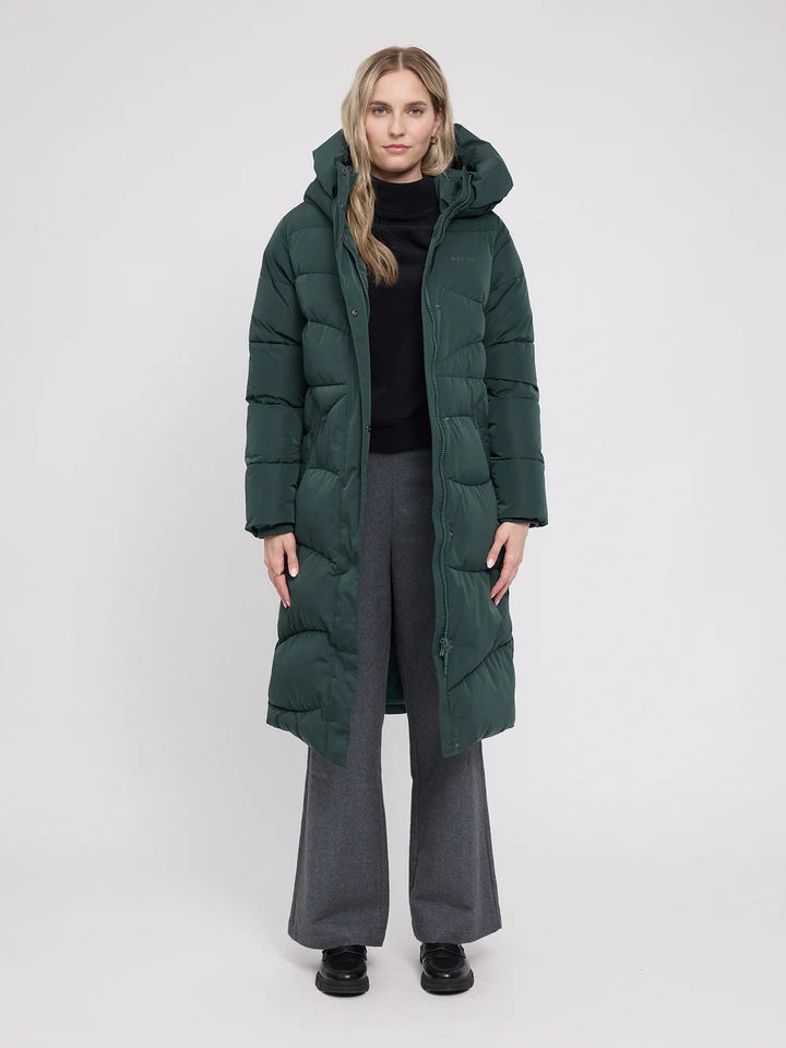 Mazine - Waves Quilt Puffer Coat - Forest