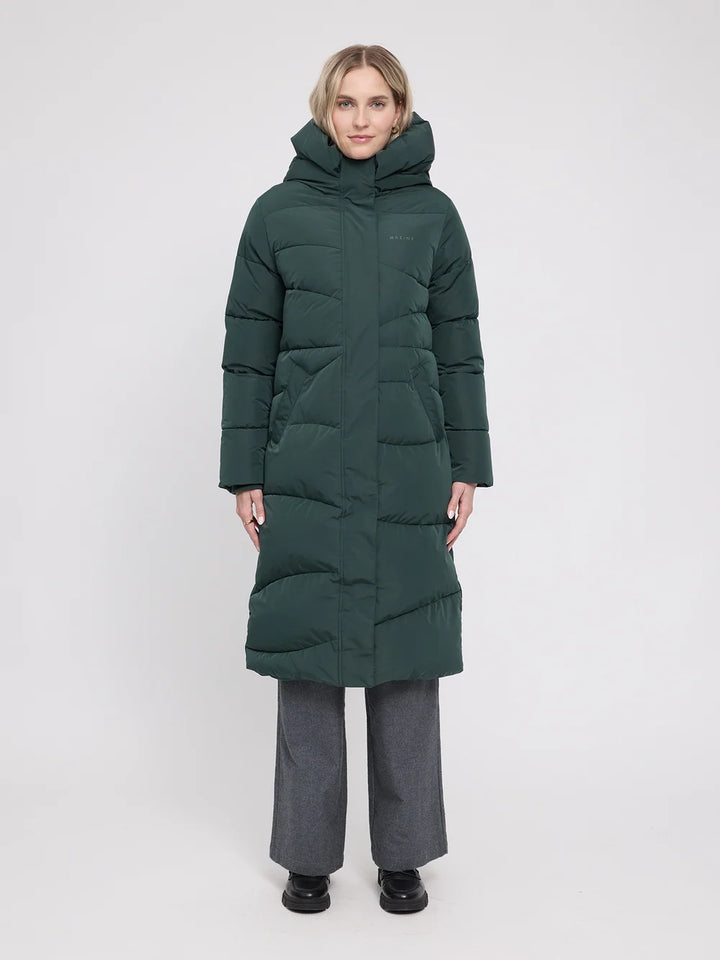 Mazine - Waves Quilt Puffer Coat - Forest