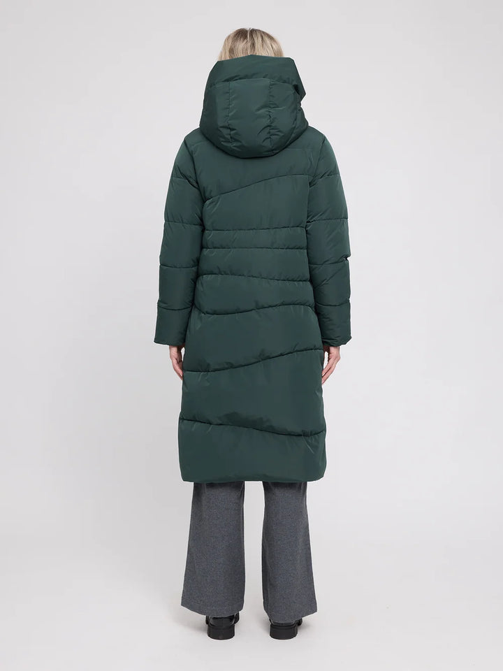 Mazine - Waves Quilt Puffer Coat - Forest