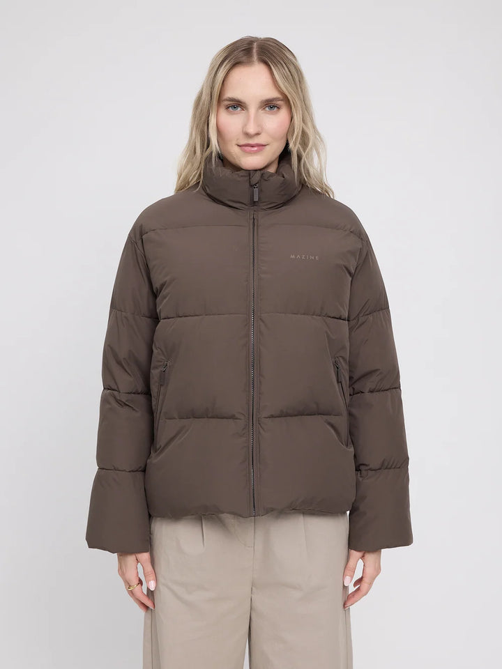 Mazine - Loose Fit Puffer Jacket  - mokka