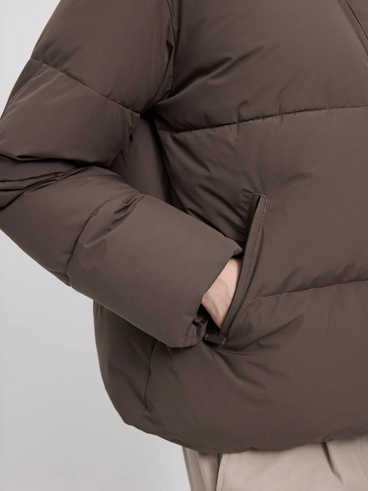 Mazine - Loose Fit Puffer Jacket  - mokka