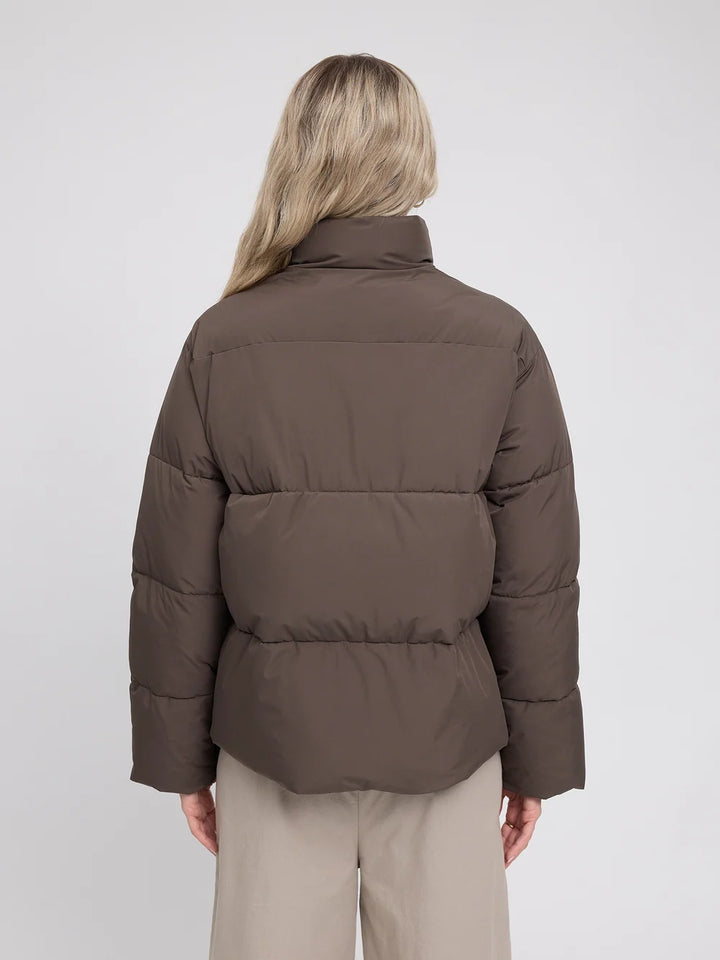 Mazine - Loose Fit Puffer Jacket  - mokka