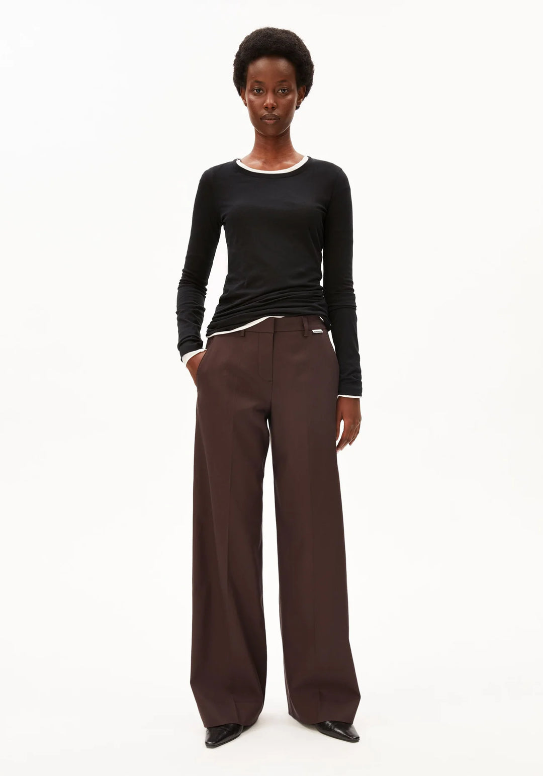 Armed Angels - Leandraa Wide leg pants - Claystone 
