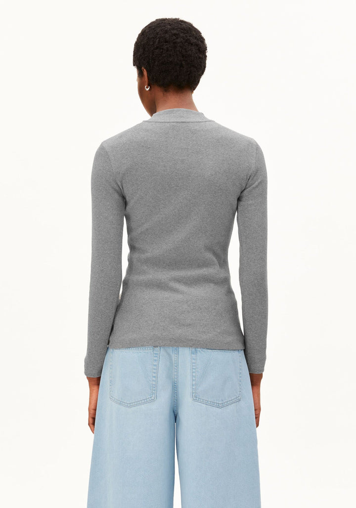 Armed Angels - Fatimaara Rib longsleeve - Silver melange