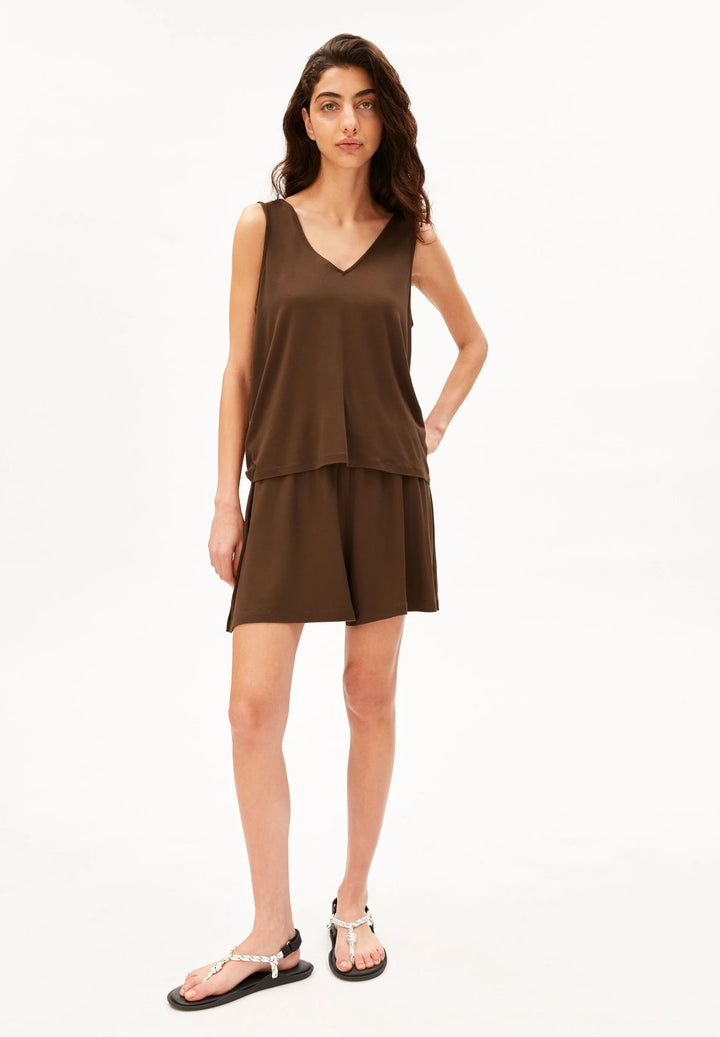 Armed Angels - JERSEY TOP MET V-HALS LENZING™ ECOVERO™ VISCOSE MIX