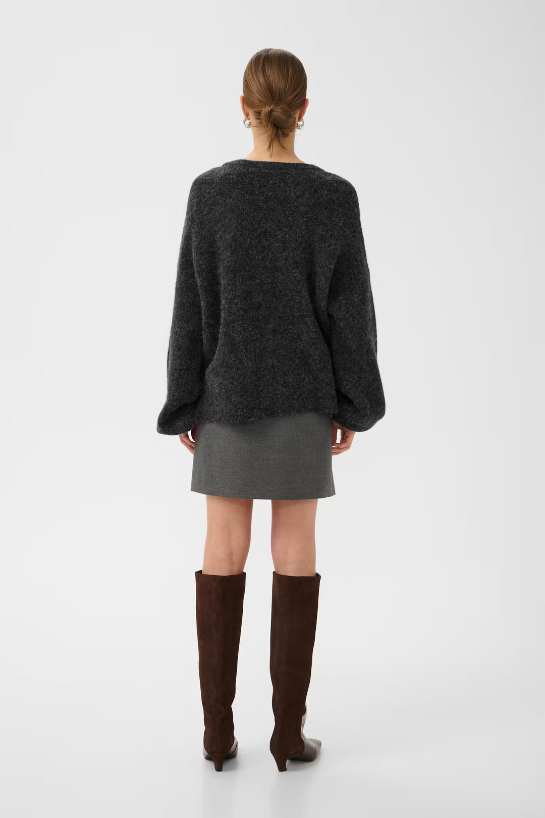 Gestuz - GZalpha pullover - Charcoal Melange Grey 