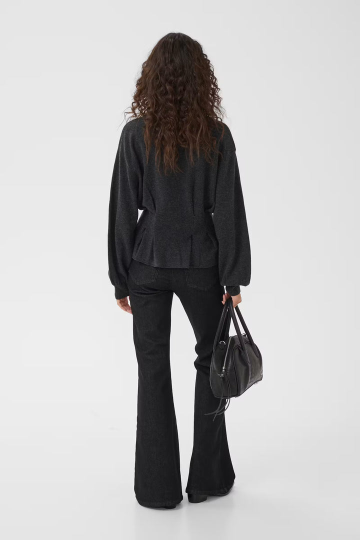 Gestuz - GZmanzi Pullover Wool - Ganache of Graphite
