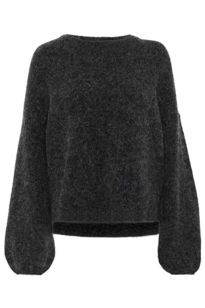 Gestuz - GZalpha pullover - Charcoal Melange Grey 