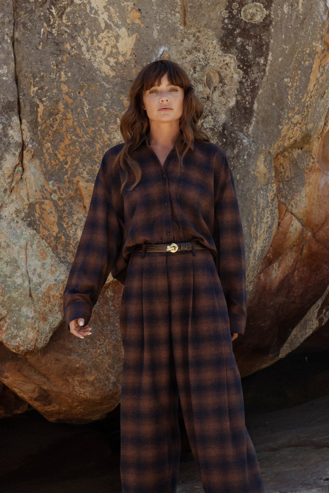 Âme Antwerp - Oops Shirt | Brown Wooly Checks