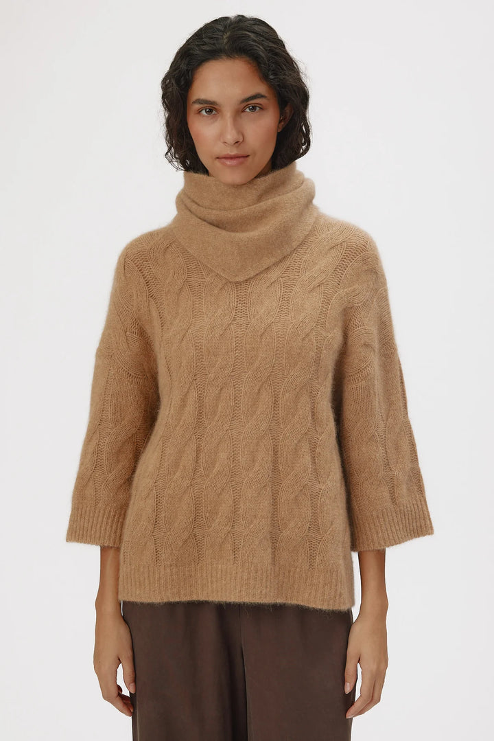 Six Ámes - Paula Scarf - Creme Brulee Beige Melange
