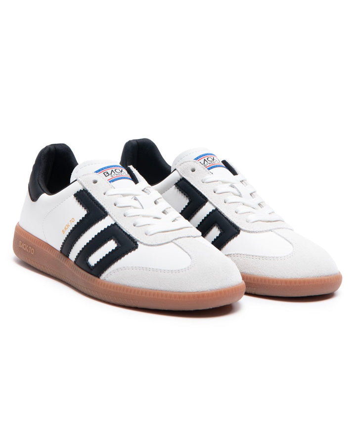 Back 70 - CLOUD White Black Leather