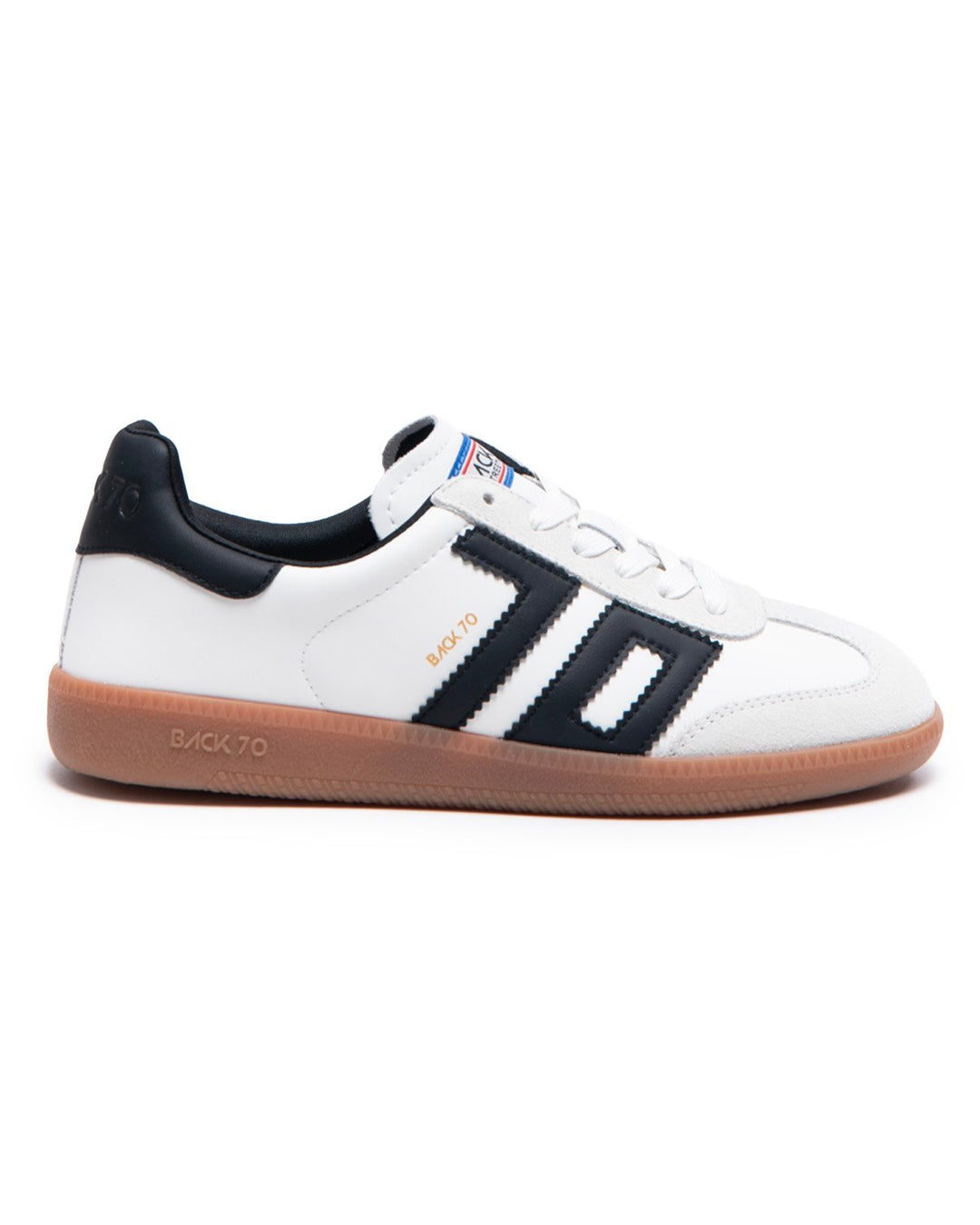 Back 70 - CLOUD White Black Leather