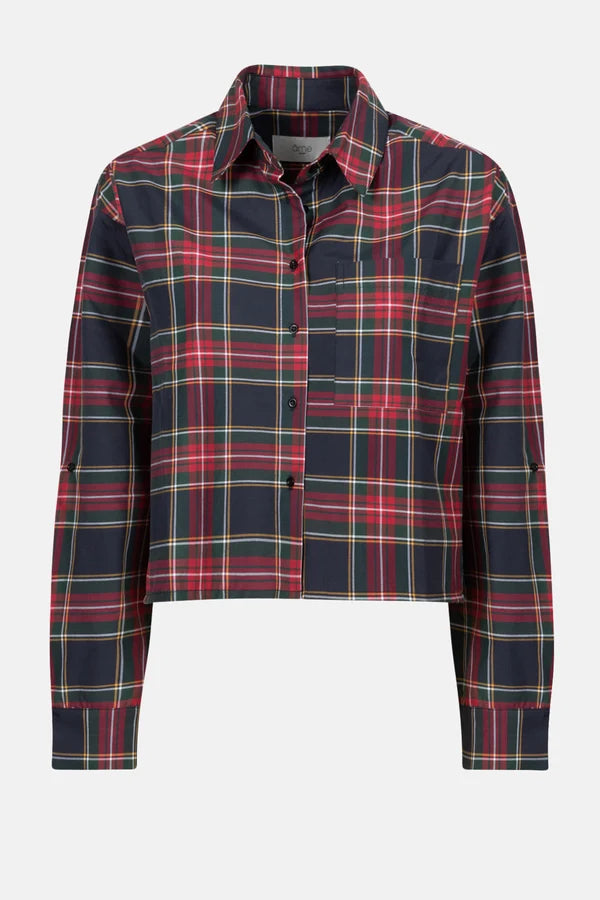 Âme Antwerp - Ocean Cropped Shirt - Red checked