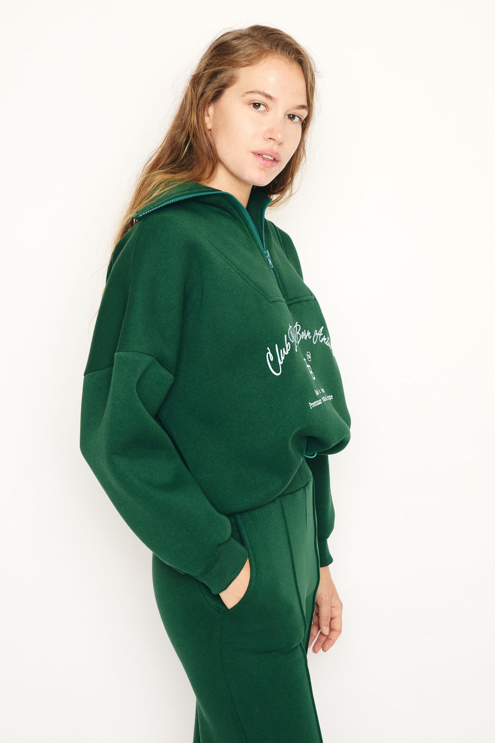 RE/BORN - Chelsea Sweater - Forest green
