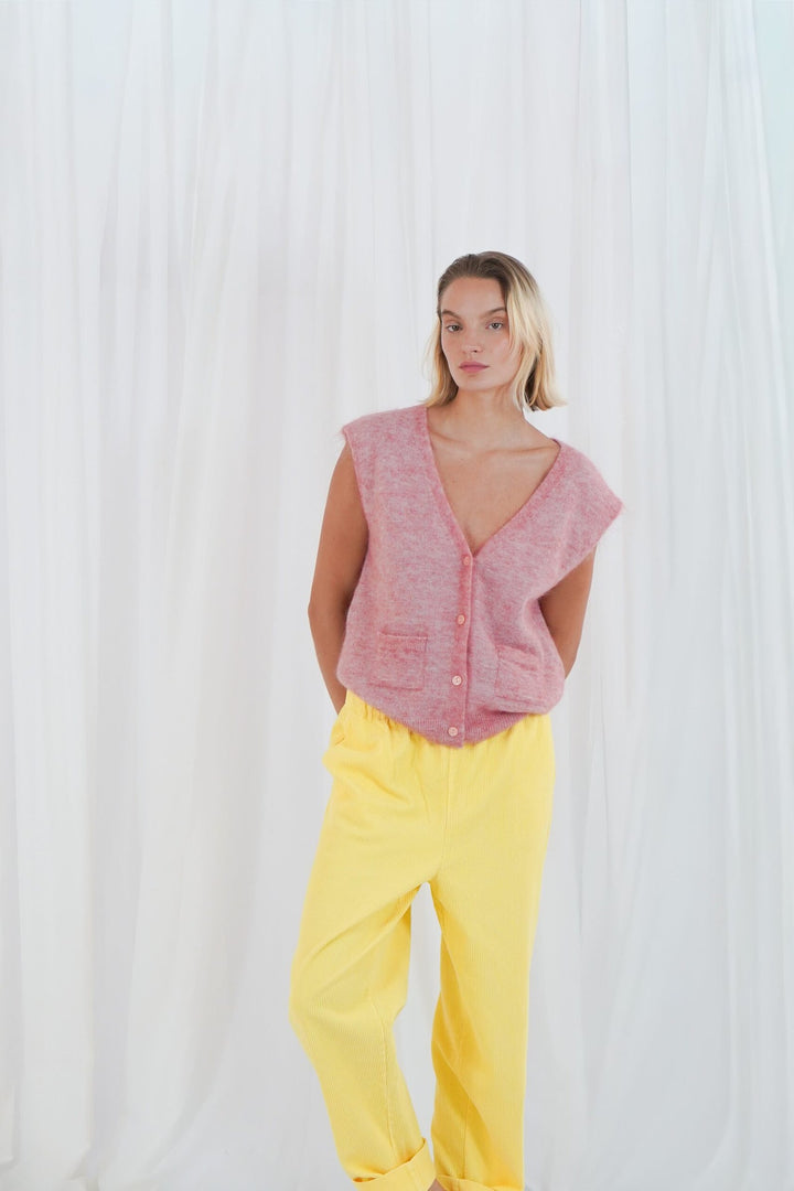 TWNS the label - Castlerock Sleeveless vest - Old Pink