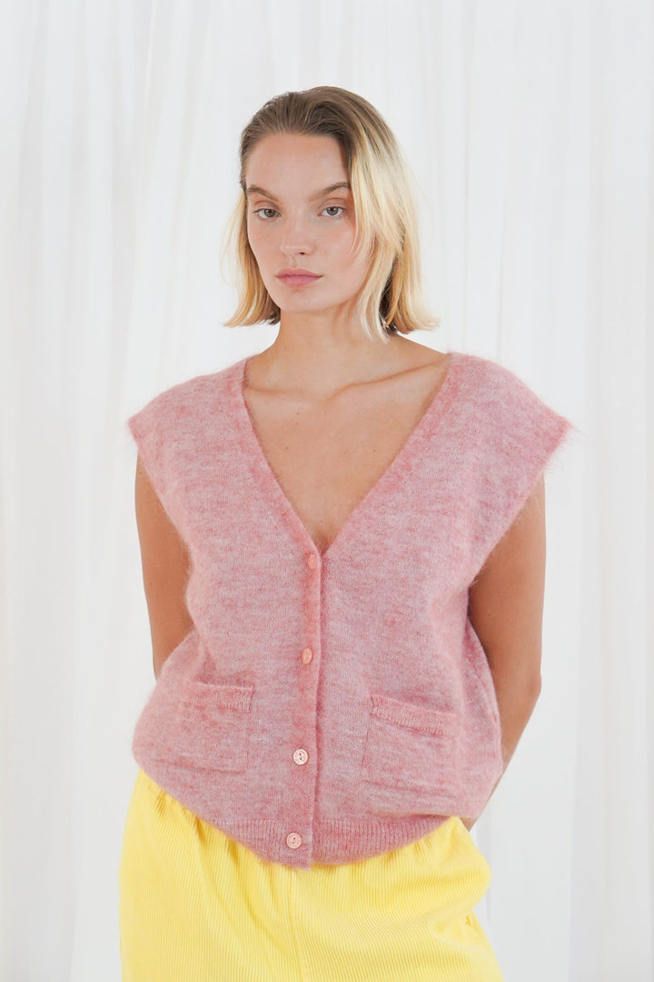 TWNS the label - Castlerock Sleeveless vest - Old Pink