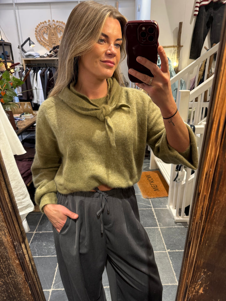 Six Ames - Malou knit - Olive green melange 