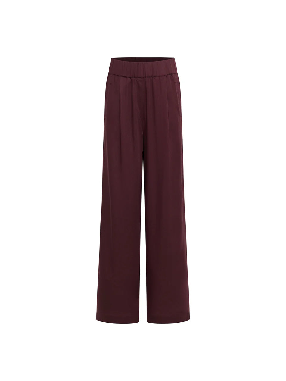 Lanius - Wijde broek van TENCEL - Bordeaux