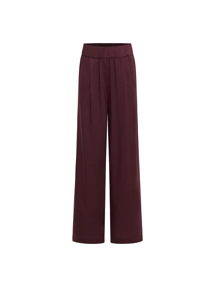 Lanius - Wijde broek van TENCEL - Bordeaux