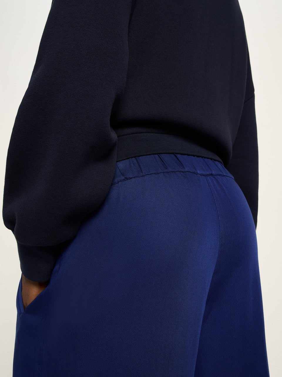 Lanius - Wijde broek van TENCEL - Purple Blue