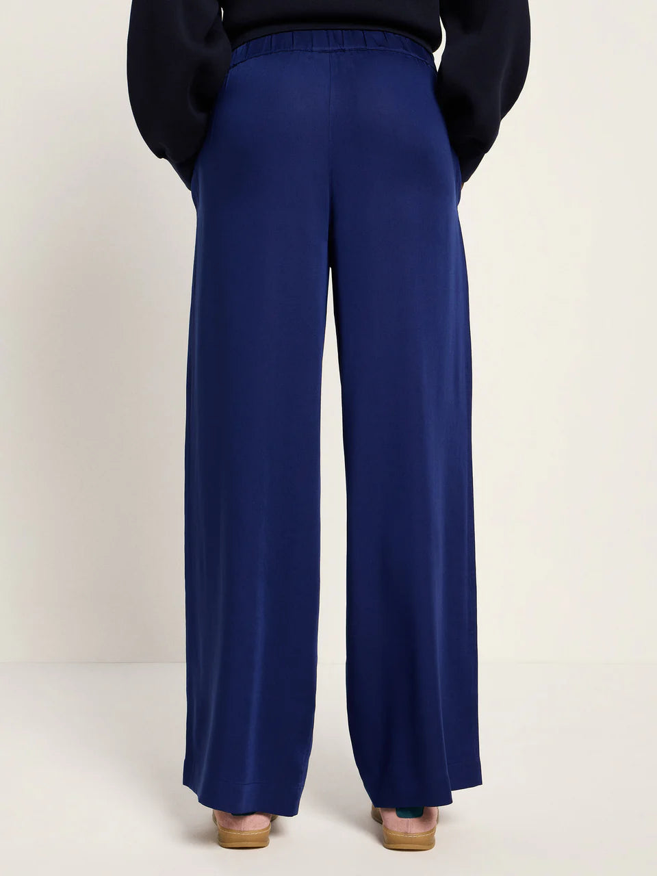 Lanius - Wijde broek van TENCEL - Purple Blue