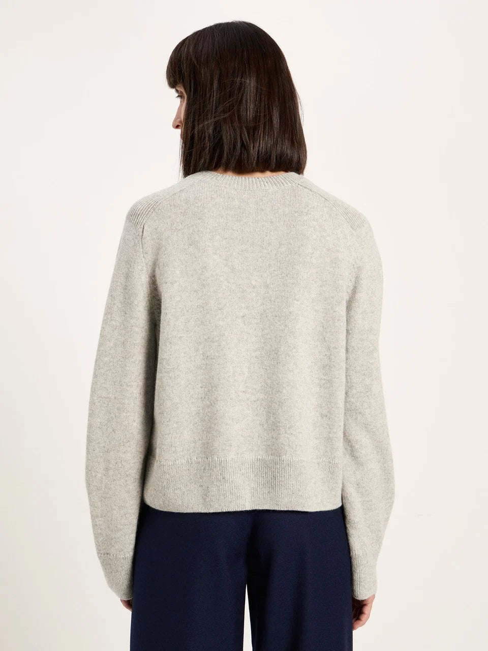 Lanius - Cropped pullover - Grey Melange