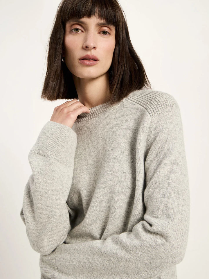 Lanius - Cropped pullover - Grey Melange
