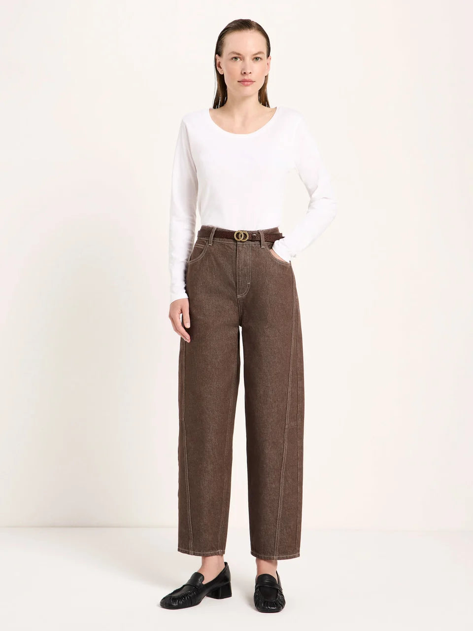 Lanius - Barrel jeans - Chocolate