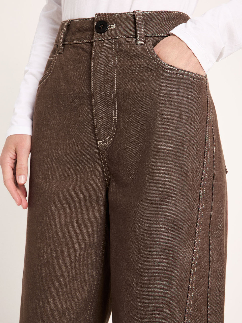 Lanius - Barrel jeans - Chocolate