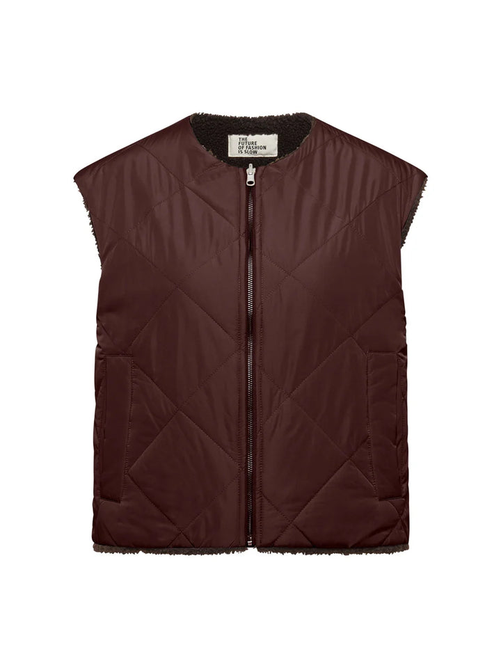 Lanius - Wende vest reversible - Bitter Chocolate 