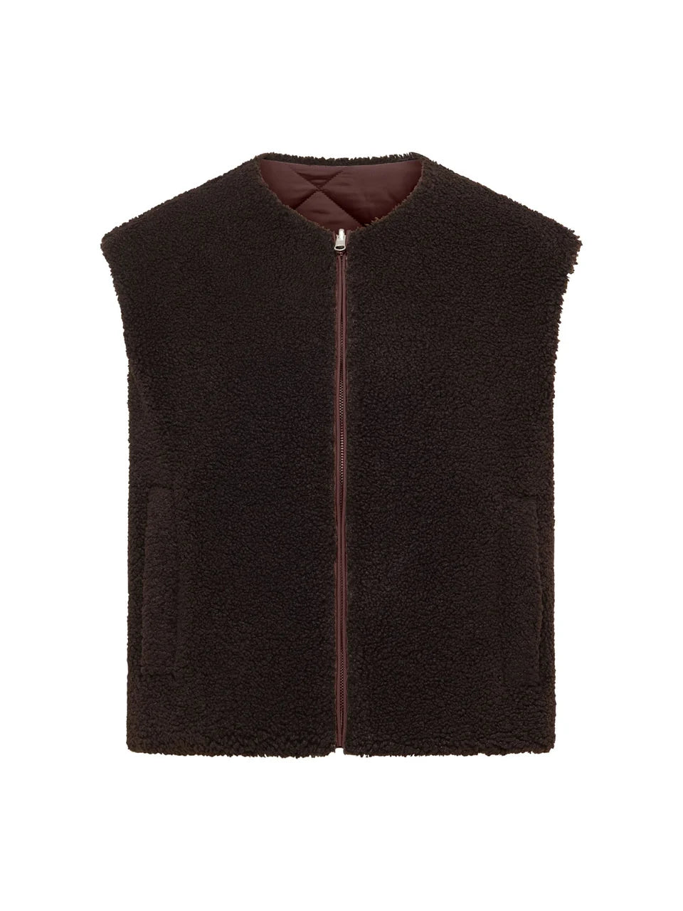 Lanius - Wende vest reversible - Bitter Chocolate 