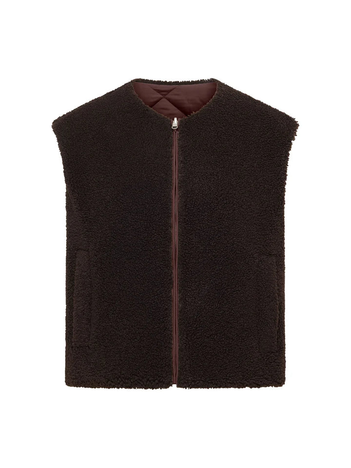 Lanius - Wende vest reversible - Bitter Chocolate 