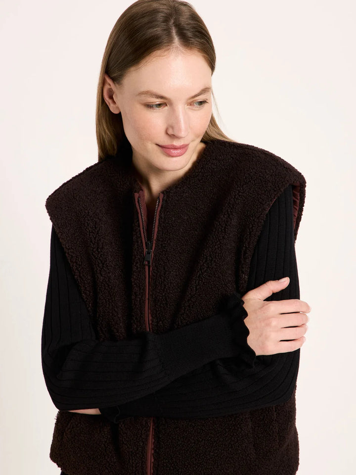Lanius - Wende vest reversible - Bitter Chocolate 