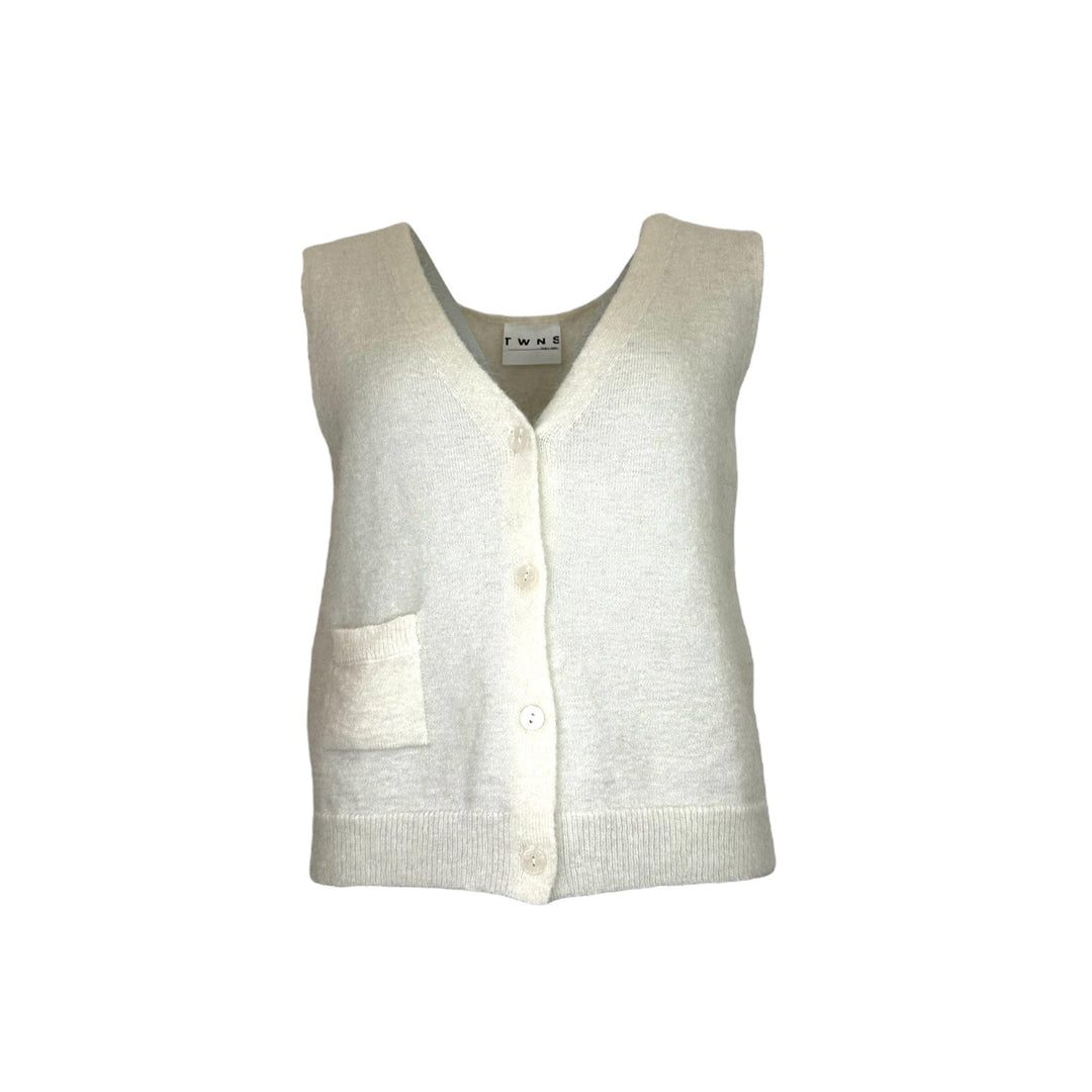 TWNS the label - Castlerock Sleeveless vest - Off White