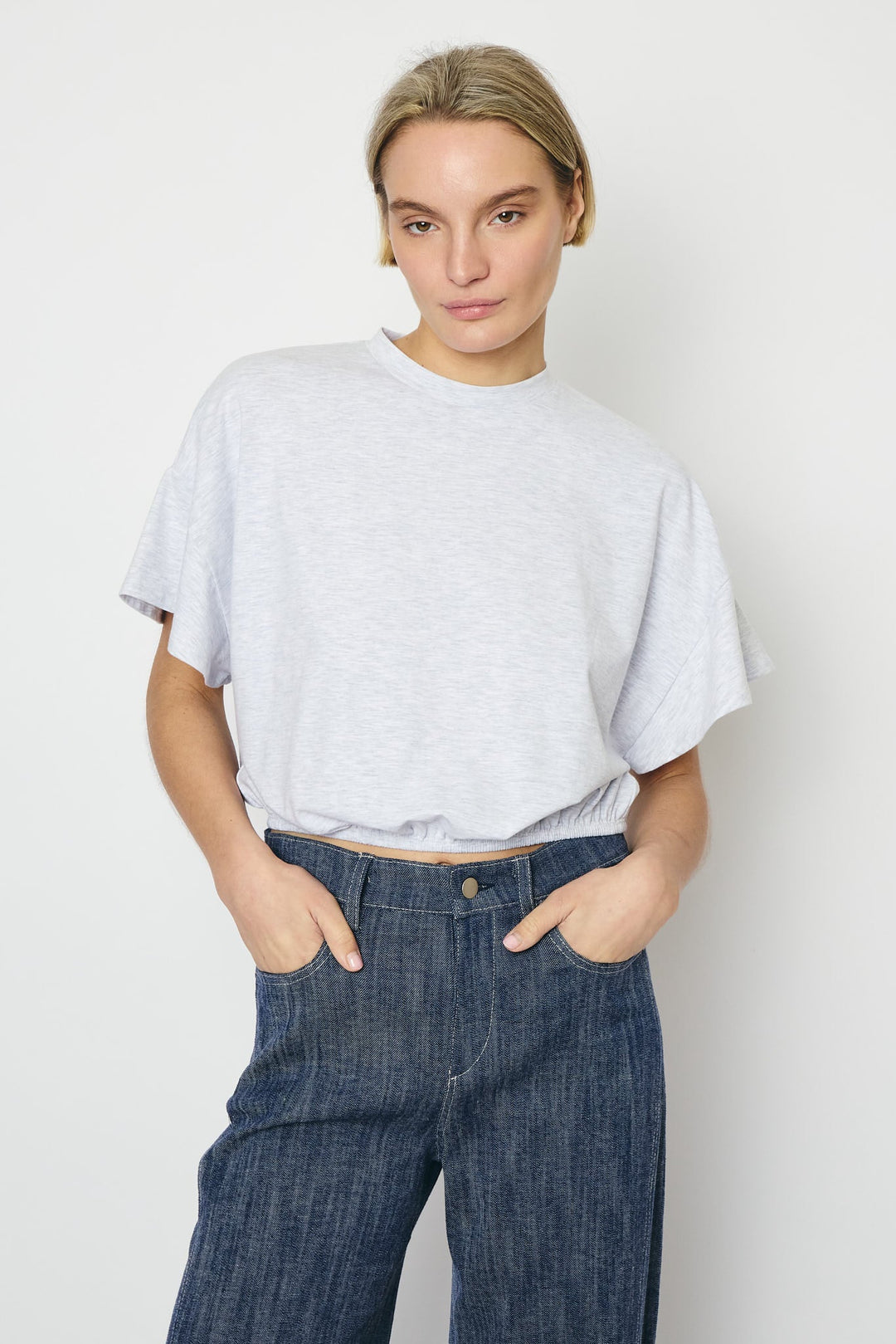 RE/BORN - Raffa Tee - White Melange