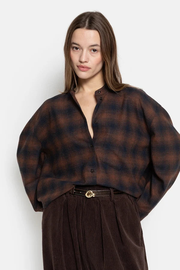Âme Antwerp - Oops Shirt | Brown Wooly Checks