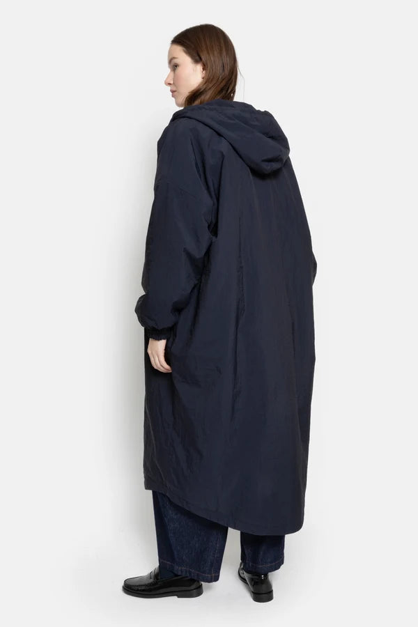 Ame Antwerp - Morgan Long Coat with Hoodie - Navy
