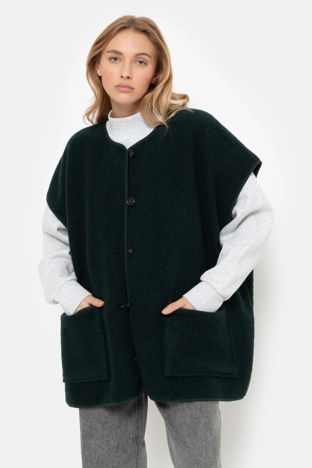 Âme Antwerp - Ines Wooly Jacket - Dark Green