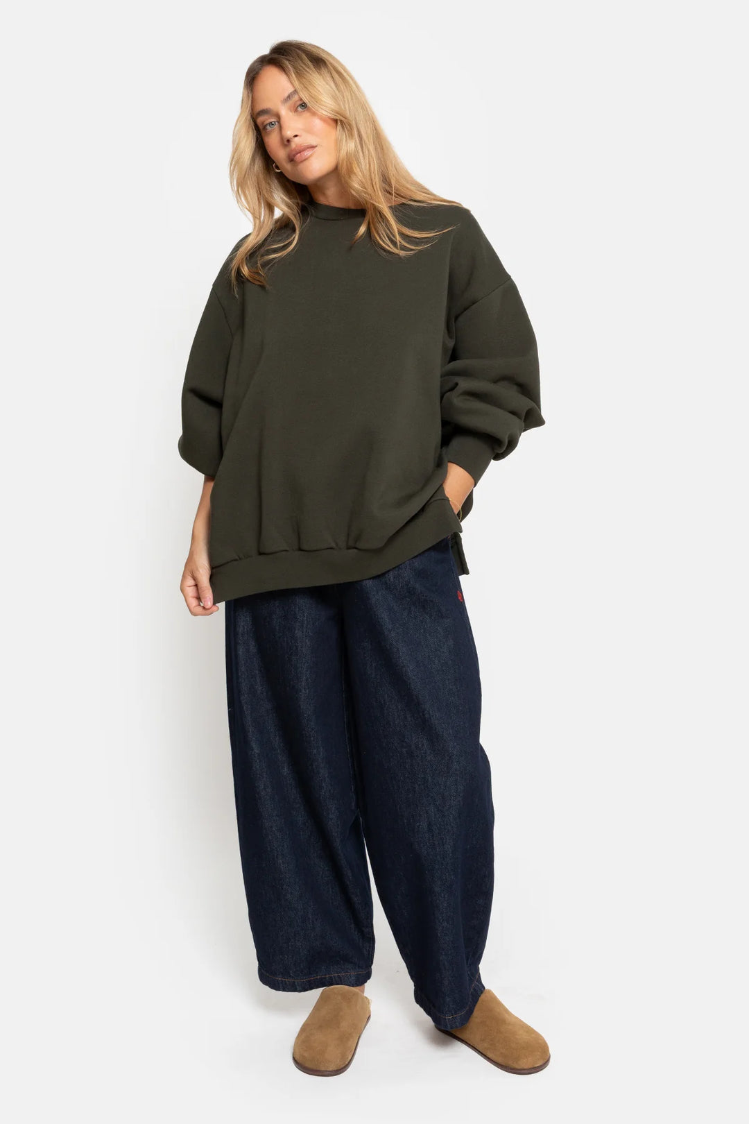 Ame Antwerp - Ulla Oversized Sweatshirt | Forest Green