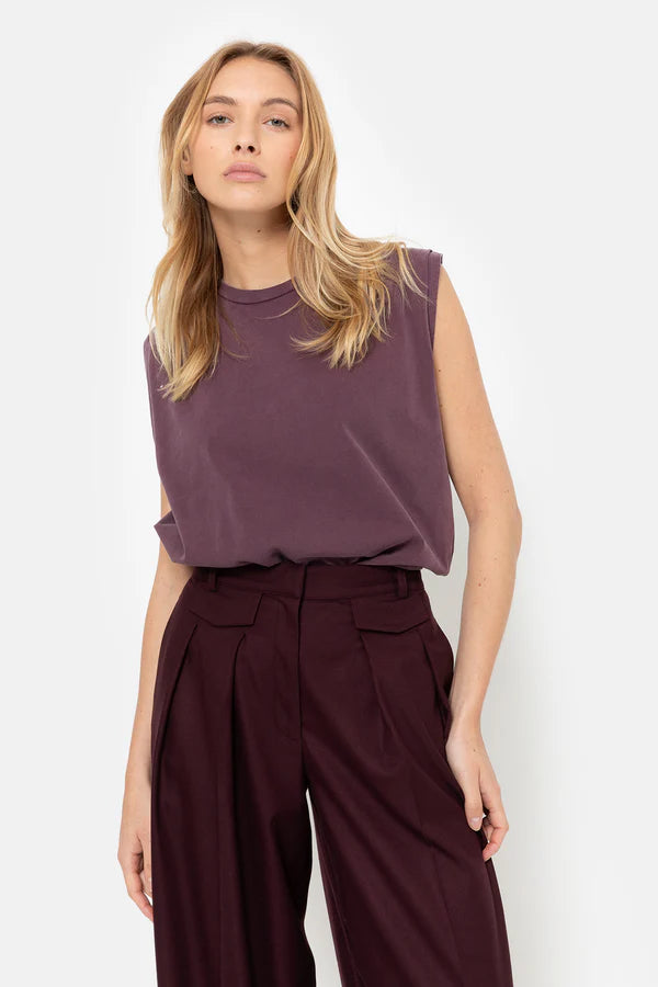 Âme Antwerp - Michel Wide Pleated Trousers - Plum