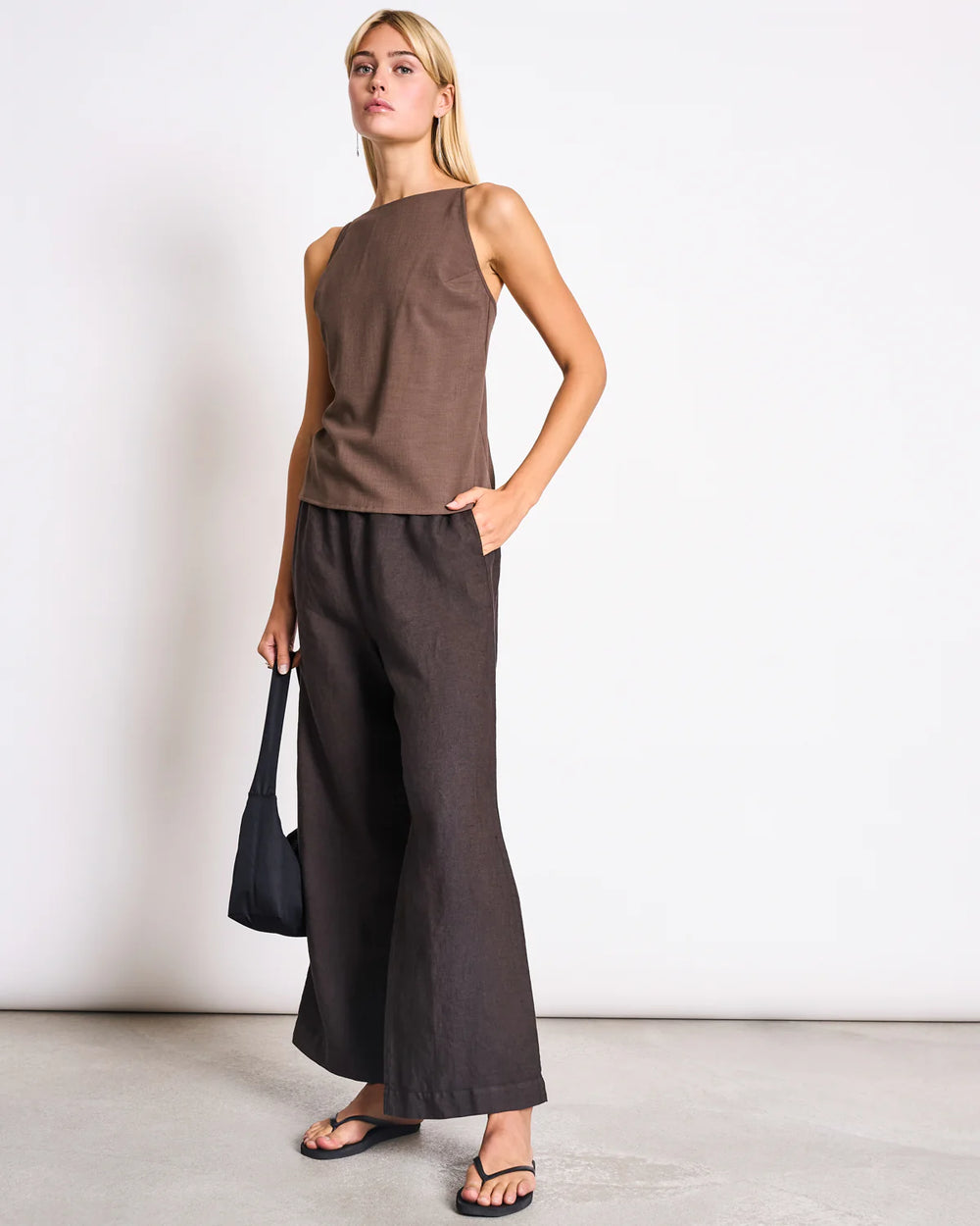 Jan 'n June - LINEN PANTS BEVEREN MUD