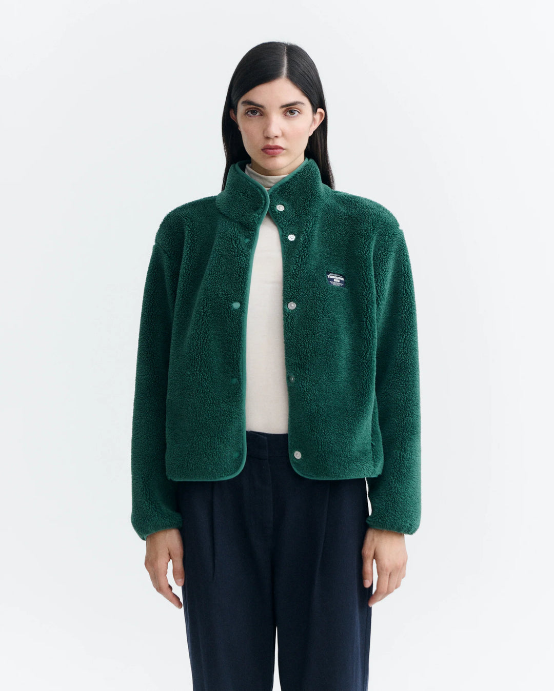 Thinking Mu - Green fleece Kourtney jacket