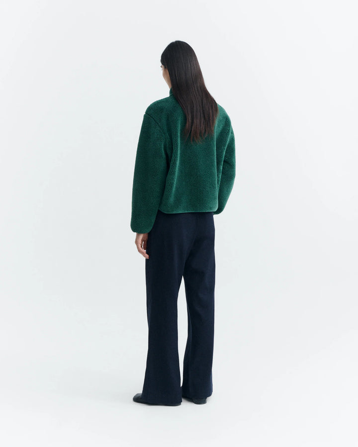 Thinking Mu - Green fleece Kourtney jacket