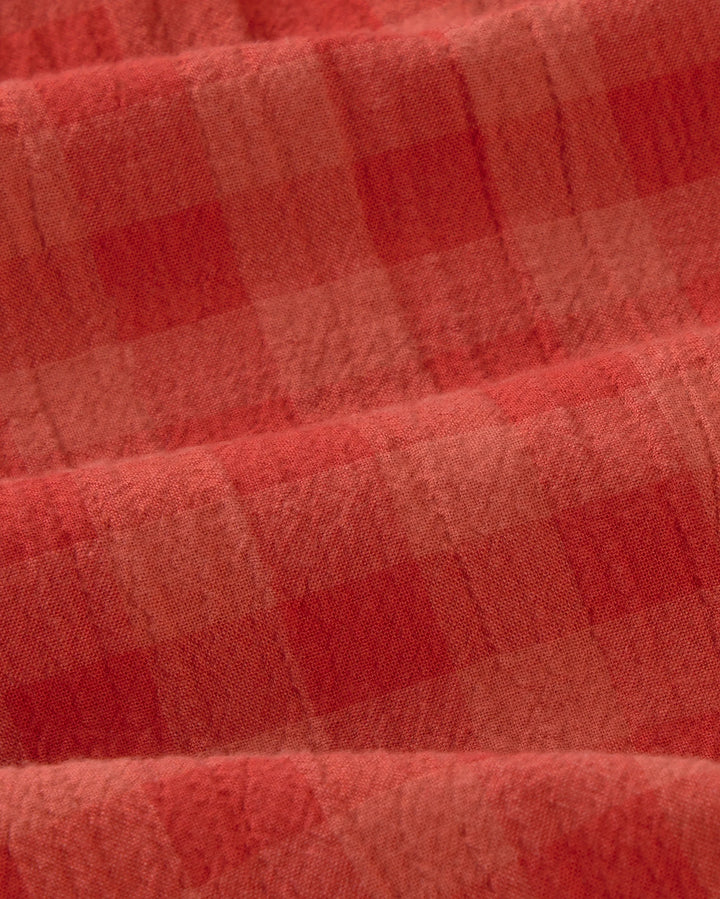 Thinking Mu - Geraldine red seersucker shorts