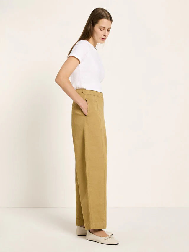 Lanius - Barrel Leg Trousers - Khaki